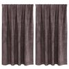 vidaXL Rideaux en velours 2 pcs Marron 140 x 140 cm Velours