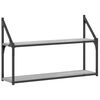 vidaXL &Eacute;tag&egrave;re murale 2 niveaux sonoma gris 80x21x51 cm
