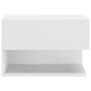 vidaXL Tables de chevet murales 2 pcs Blanc brillant