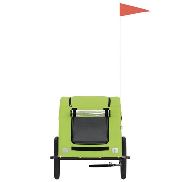 vidaXL Remorque de vélo pour animaux de compagnie vert