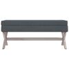 vidaXL Tabouret de rangement Gris fonc&eacute; 110x45x49 cm Velours
