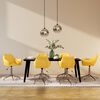 vidaXL Chaises pivotantes &agrave; manger lot de 6 jaune tissu