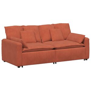 vidaXL Canap&eacute; modulable avec coussins rouge-orange