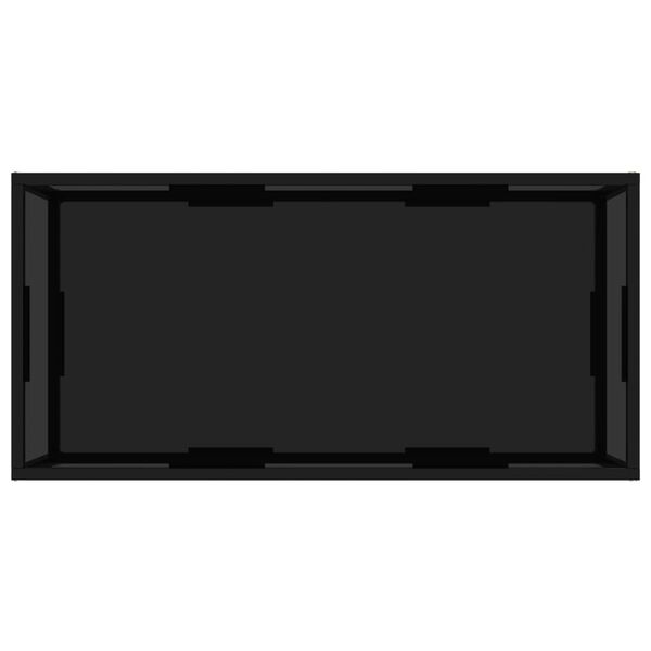 322898 vidaXL Coffee Table Black 100x50x35 cm Tempered Glass