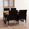 vidaXL Ensemble &agrave; manger de jardin avec coussins 5 pcs r&eacute;sine tress&eacute;e
