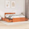 vidaXL Cadre de lit sans matelas cire marron 120x200cm bois pin massif