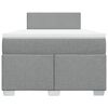 vidaXL Sommier &agrave; lattes de lit et matelas gris clair 120x190 cm tissu