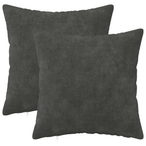 vidaXL Coussin HEERLEN 2 pc Anthracite Fleece en microfibre