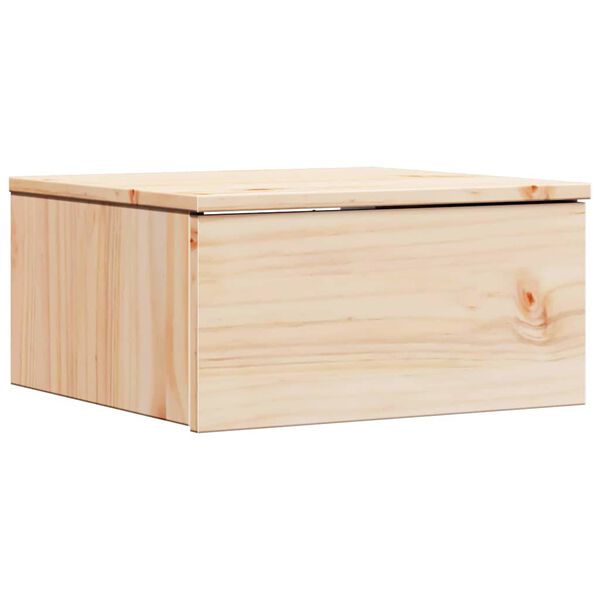 vidaXL Table de chevet Marron 37 x 35 x 18,5 cm Bois massif en pin