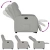 vidaXL Fauteuil inclinable &eacute;lectrique gris nuage tissu