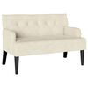 vidaXL Banc Chesterfield Cr&egrave;me 112 x 65,5 x 75 cm Velours