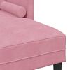 vidaXL Ensemble de Canap&eacute;s avec coussin Rose Polyester