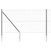 vidaXL Cl&ocirc;ture Euro avec des Pointes 10 x 1,2 m Acier recouvert de PVC