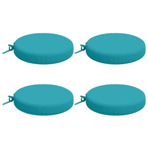 vidaXL Coussins de si&egrave;ge 4 pi&egrave;ces SOEST 4 pc 100 % polyester Turquoise