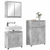 vidaXL Ensemble de mobilier de salle de bain 3 pcs Gris b&eacute;ton
