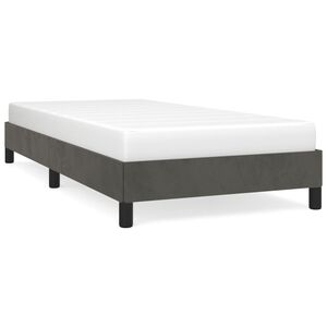 vidaXL Cadre de lit sans matelas gris fonc&eacute; 90x190 cm velours