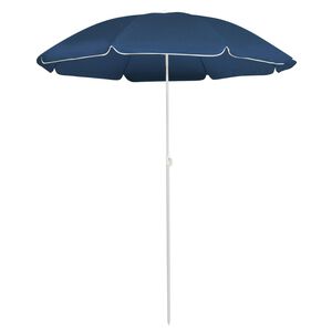 vidaXL Parasol de jardin avec m&acirc;t en acier bleu 180 cm