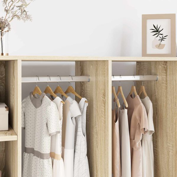 vidaXL Tige de placard 12 pcs Argent&eacute; 764 x 15 x 29 mm