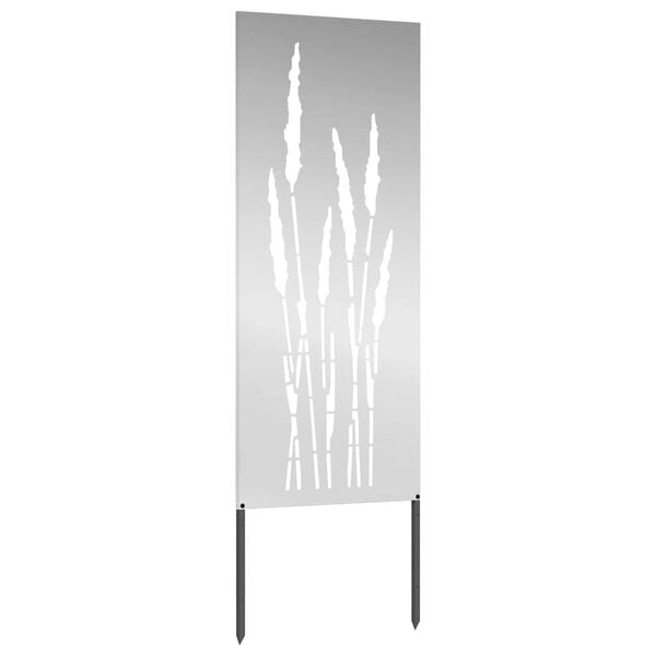 vidaXL &Eacute;cran de confidentialit&eacute; de jardin Floral Argent&eacute; 50 x 140 cm