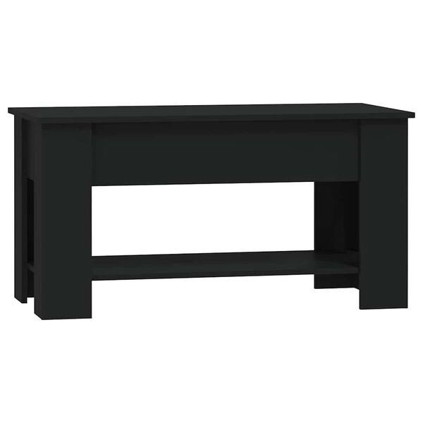 vidaXL Table basse noir 101x49x52 cm bois d'ing&eacute;nierie