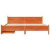 vidaXL Cadre de lit sans matelas cire marron 200x200cm bois pin massif