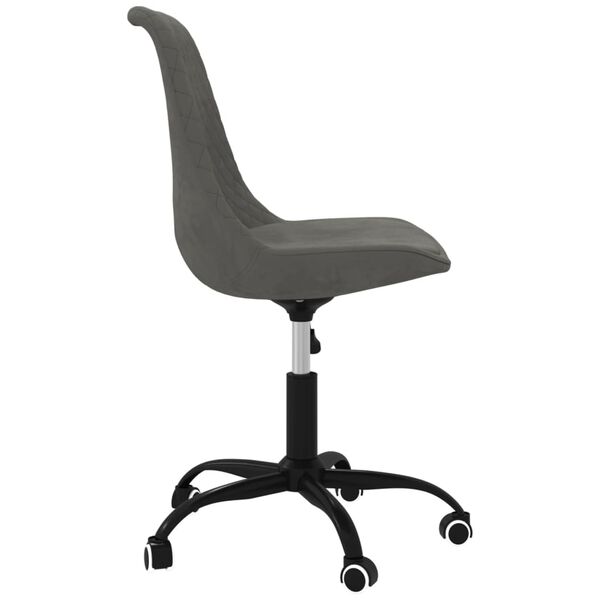 vidaXL Chaise pivotante de bureau Gris fonc&eacute; Tissu