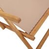 vidaXL Chaise pliable de plage taupe bois d'eucalyptus massif et tissu