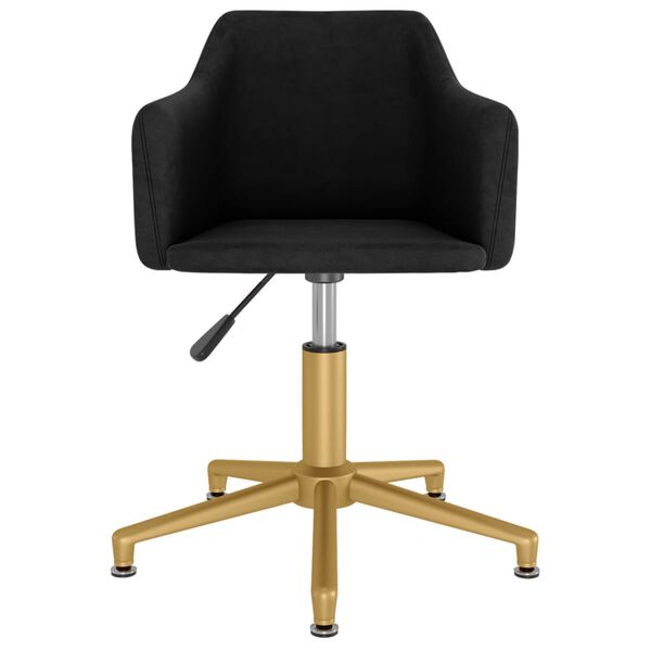 vidaXL Chaises &agrave; manger pivotantes lot de 4 Noir Velours