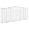 vidaXL Panier de gabions arqu&eacute; 400x50x160/180 cm Fer galvanis&eacute;