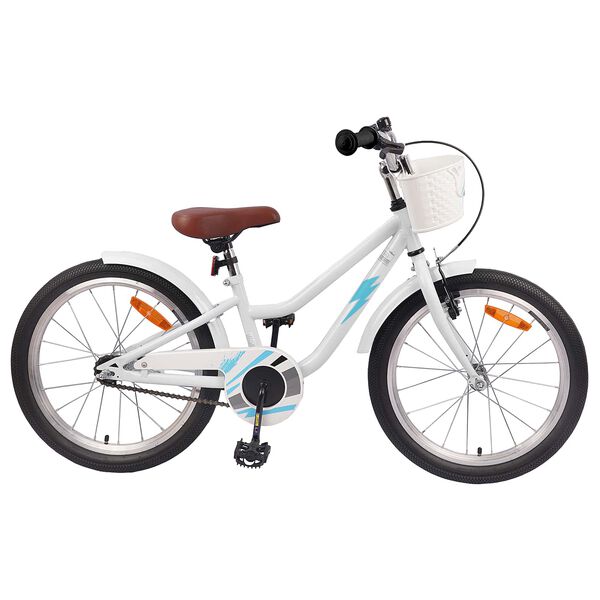 vidaXL V&eacute;lo pour Enfants 18 Pouces pour les enfants de 5 &agrave; 7 ans Blanc