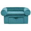 vidaXL Canap&eacute; pour chien Turquoise 75 x 50 x 38cm Peluche