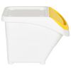 vidaXL Poubelles empilables avec couvercles 3 pcs blanc PP 78 L