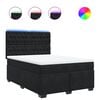 vidaXL Sommier &agrave; lattes de lit avec matelas Noir 140x200 cm Velours