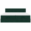 VidaXL Cadre de lit ottoman avec matelas vert fonc&eacute; 180x200cm velours