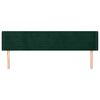vidaXL T&ecirc;te de lit avec oreilles Vert fonc&eacute; 163x16x78/88 cm Velours