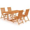 vidaXL Ensemble &agrave; manger de jardin 5 pcs Bois de teck massif