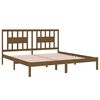 vidaXL Cadre de lit sans matelas marron miel bois massif 200x200 cm
