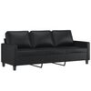 vidaXL Canap&eacute; &agrave; 3 places Noir 180 cm Similicuir