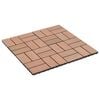 vidaXL Carreau de terrasse 11 pcs Marron 30 x 30 cm WPC