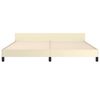 vidaXL Cadre de lit sans matelas cr&egrave;me 200x200 cm similicuir
