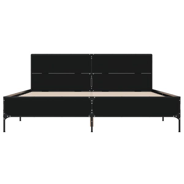 vidaXL Cadre de lit sans matelas noir 120x200 cm