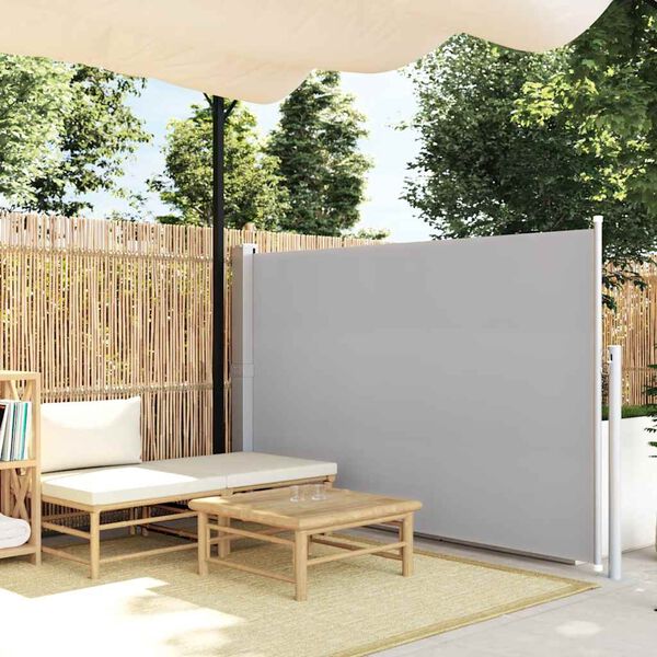 vidaXL Auvent latéral rétractable 140 x 300 cm Gris