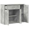 vidaXL Buffet Gris b&eacute;ton 88x30x70 cm Bois d'ing&eacute;nierie