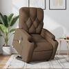 vidaXL Fauteuil inclinable de massage &eacute;lectrique Marron Tissu