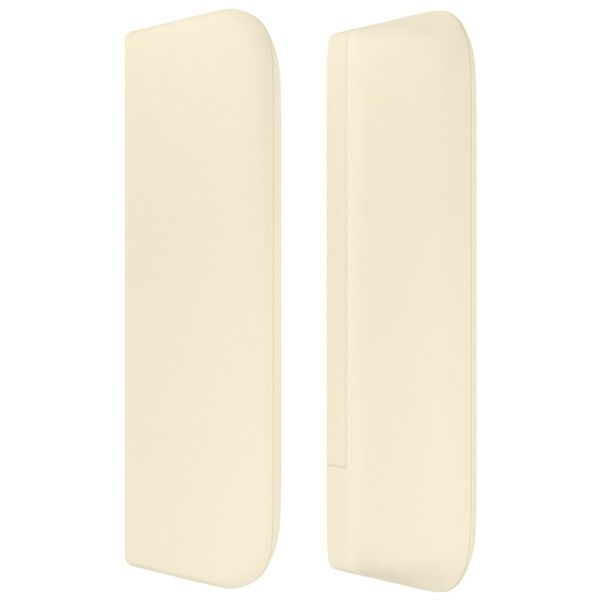 vidaXL T&ecirc;te de lit avec oreilles Cr&egrave;me 183x16x78/88 cm Similicuir