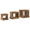 vidaXL Table basse 3 pcs Bois Ancien Bois d'ing&eacute;nierie