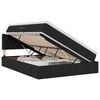 vidaXL Lit de rangement LED avec matelas Noir 140 x 190 cm Tissu