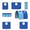 vidaXL Lit mezzanine pour enfants Blanc et Bleu 74,5 x 190 cm M&eacute;tал
