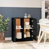 vidaXL Buffets 2 pcs noir 30x30x70 cm bois d'ing&eacute;nierie