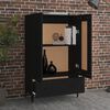 vidaXL Buffet haut noir 70x31x115 cm bois d'ingénierie
